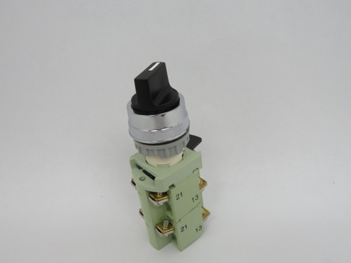 Generic 22.5mm 2Pos Maintained Left Right Selector Switch 2NO 2NC NOP