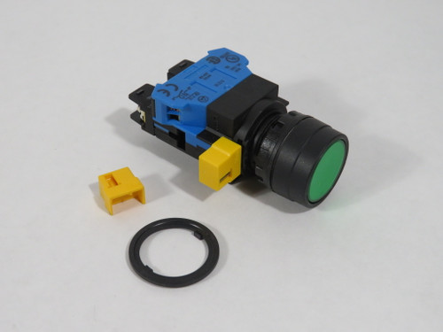 IDEC HW1L-M1F10QD-G-120V Illuminated Push Button 120VAC/DC 1NO Green BOX DMG NEW
