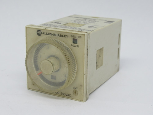 Allen-Bradley 700-HRM12TA17 Timing Relay Ser. A 0.05s-300h 100-240VAC 5A USED