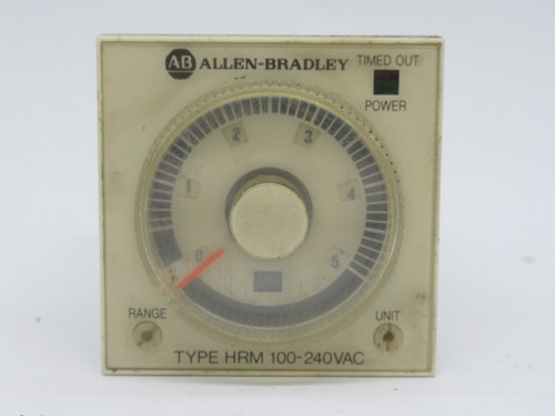 Allen-Bradley 700-HRM12TA17 Timing Relay Ser. A 0.05s-300h 100-240VAC 5A USED