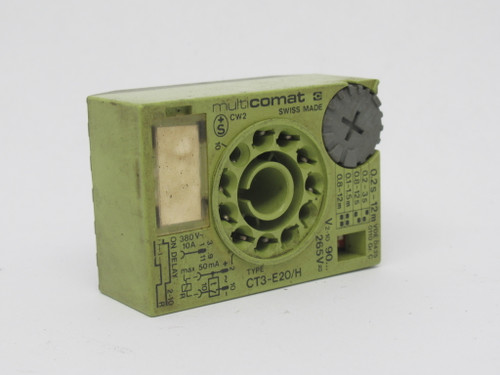 Multicomat CT3-E20/H Time Cube Relay 0.2s-12min 90-265V 10A 11-Pin USED