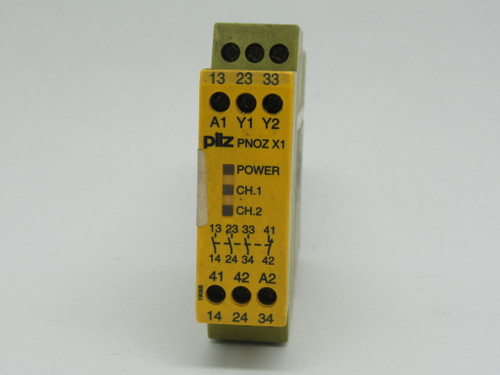 Pilz PNOZ-X1-24VAC/DC-3N/O-1N/C Safety Relay 24VAC/DC 3NO 1NC 2VA 2W USED
