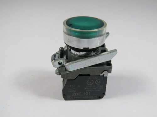 Telemecanique ZB4-BW33S Green Push Button 2NO USED