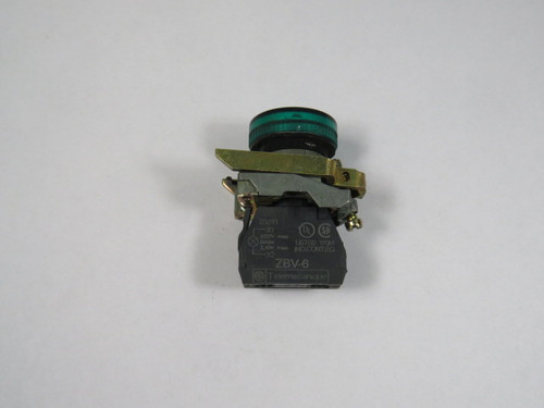 Telemecanique ZB4-BV033S Green Pilot Light w/ Light Module USED