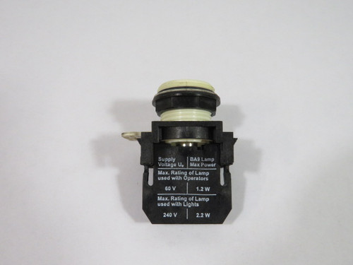 Cutler-Hammer E22H2X4 Indicating Light 240V 2.2W No Lens USED