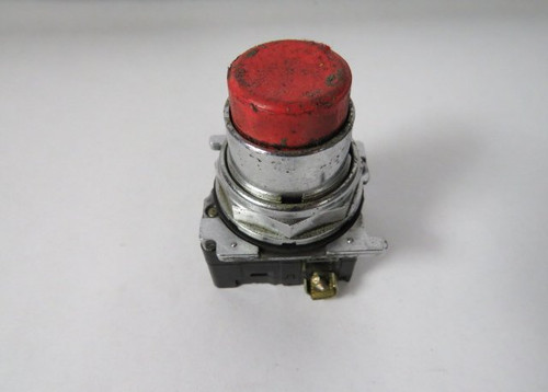 Cutler-Hammer 10250T25R Red Extended Push Button 1NC USED