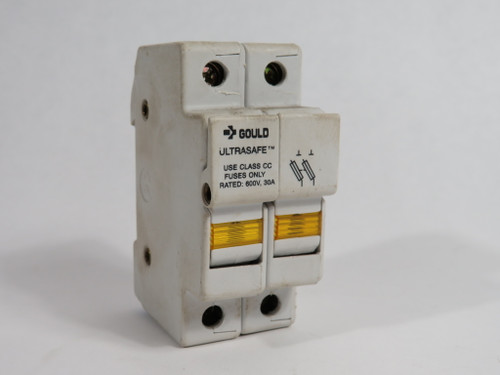 Gould USCC2I Fuse Holder 30A 600V 2-Pole Class CC USED