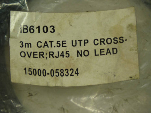 3M Ethernet UTP Cross-Over Cable 5E IB6103 NEW