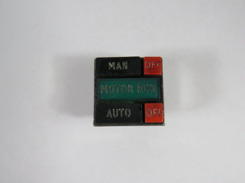 Cutler-Hammer E30AM Two Button Operator w/ OFF Bars & Indicating Light USED