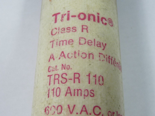 Gould Shawmut TRSR-110 Time Delay Dual Element Fuse 110A 600V USED