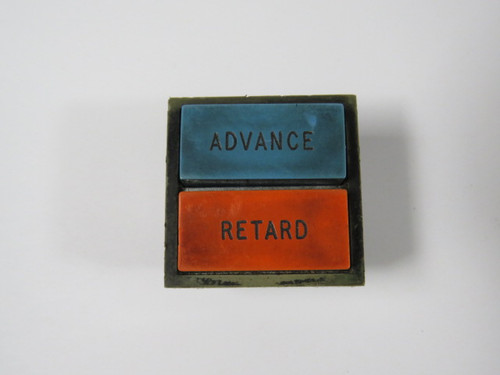 Cutler-Hammer E30AB Blue/Orange Two Button Operator USED