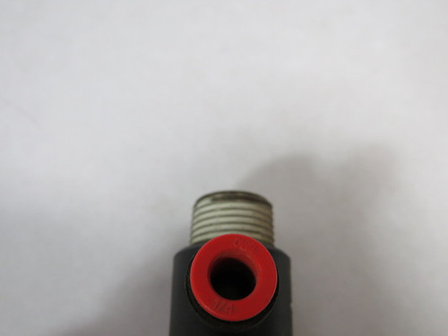 SMC AS3201F-02-10S Black Old Style Flow Control Elbow Fitting 1/4" USED