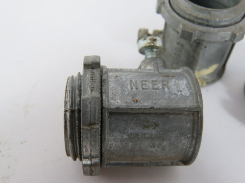 Neer TC-502 Zinc EMT Set Screw Coupling 3/4" T 1.29"OD 1.41"L Lot of 3 USED