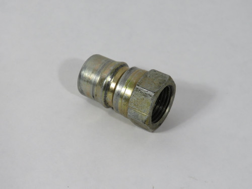 Aeroquip FD45-1002-08-10 Steel Male Coupling 5/8" Body 1/2" Female NPT USED