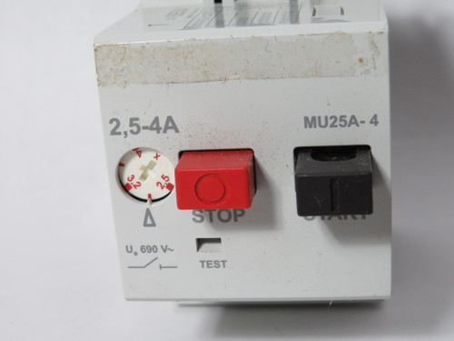 IMO MU25A-4 Manual Motor Starter 2.5-4A NO FRONT BRAND LABEL USED