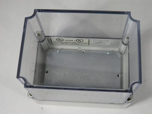 IMO EN24C Enclosure w/Transparent Lid & Backplate 150mmHx160mmLx110mmW USED