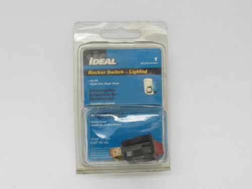 Ideal 774039 Lighted Rocker Switch RED ON/OFF 16A 125VAC 1/3HP NEW