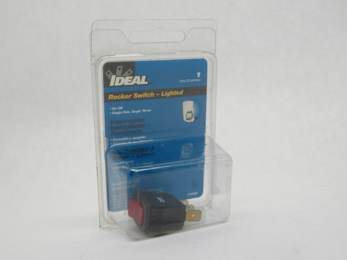 Ideal 774039 Lighted Rocker Switch RED ON/OFF 16A 125VAC 1/3HP NEW