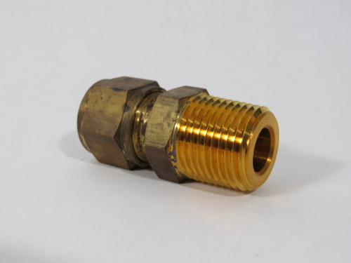 Hoke 8CM8BR Gyrolok Brass Male Connector 1/2" Tube OD 1/2" NPT DISCOLORED NOP