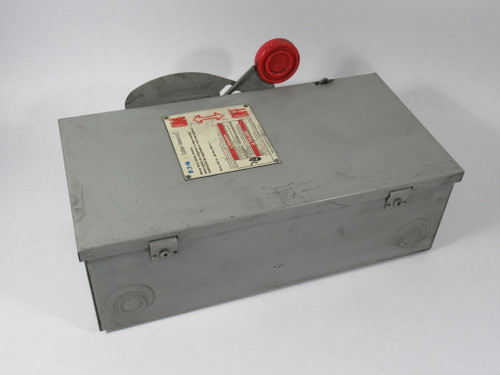 Eaton Cutler-Hammer 1HD361 Heavy Duty Safety Switch 30A 600VAC 60Hz 3-Pole USED