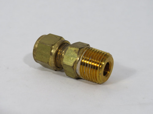 Hoke 6CM6BR Gyrolok Brass Male Connector 3/8" Tube OD 3/8" NPT USED