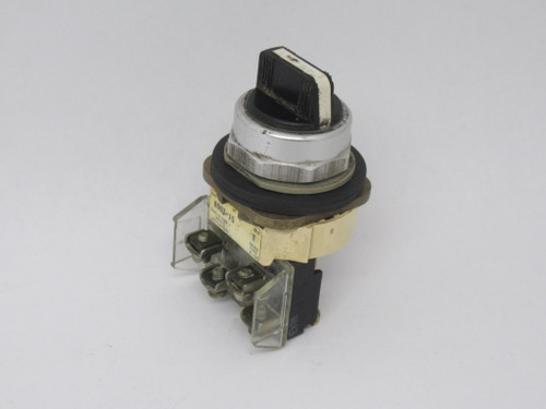 Allen-Bradley 800T-J5A Ser. T Selector Switch 3-Pos. 1NO 1NC USED
