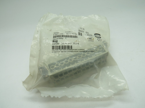 Harting 09330242601 Male Connector 16A 500V Size 24B DAMAGED BAG NWB