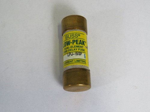 Bussmann LPJ-15SP Low-Peak Time Delay Fuse 15A 600V USED