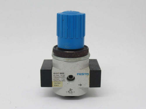 Festo 162583 LR-1/4-D-7-MINI Pressure Regulator w/ Bracket 16bar 230psi USED