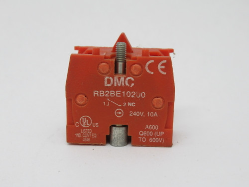 DMC RB2BE10200 Push Button Contact Block 1NC 240V 10A USED