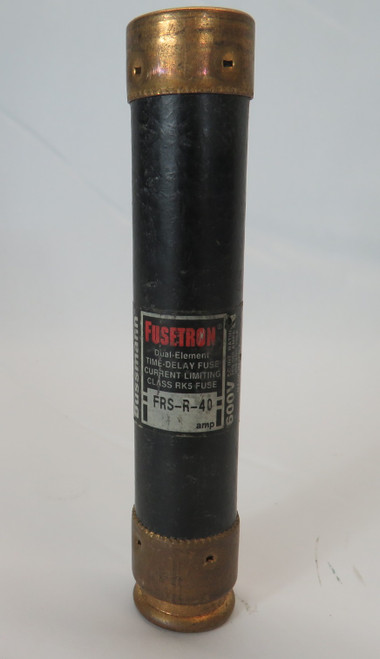 Fusetron FRS-R-40 Time Delay Current Limiting Fuse 40A 600V USED