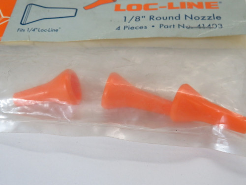 Loc-Line 41403 Round Nozzle 1/8" for 1/4" System Lot of 3 NWB
