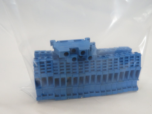 Allen-Bradley 1492-W4-B Blue Terminal Block 600V 800V 4mm2 Lot of 20 USED