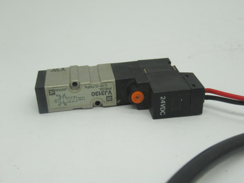 SMC VJ3130 Solenoid Valve 24VDC 0.15-0.7MPa 2ft Cable USED