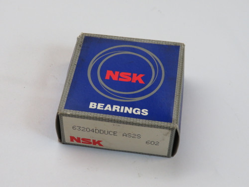 NSK 63204DDUCE Deep Groove Ball Bearing 47mm OD 20mm ID 20.62mm W SEALED NEW