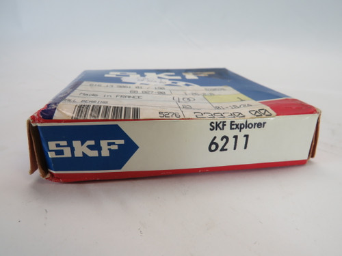 SKF 6211 Deep Groove Ball Bearing 100mmOD 55mmID 21mmW SEALED NEW