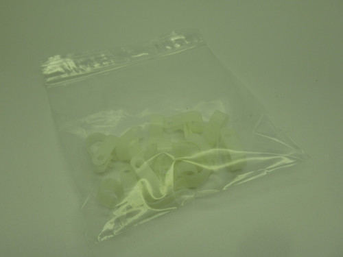 Generic White Nylon Loop Clamp 1/2" ID 1-3/16” Long Lot of 21 NOP
