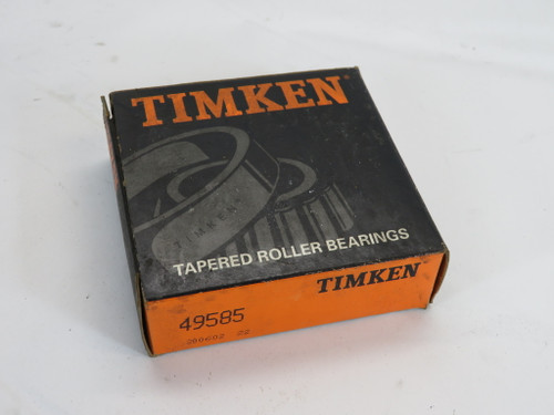 Timken 49585 Tapered Roller Bearing Cone 2" Bore 1.25" W NEW