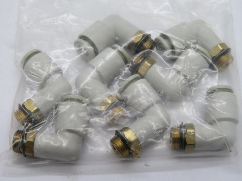 SMC KQ2L06-01AP Right Angle Elbow Fitting R1/8 6mm Tube OD Lot of 8 NOP