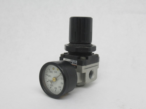 SMC NAR2000 Pressure Regulator w/ Pressure Gauge 1/8" 7-120psi USED