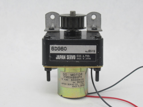 Japan Servo DME34B6HPA Servo Motor w/ Gearhead 12VDC 5000RPM USED