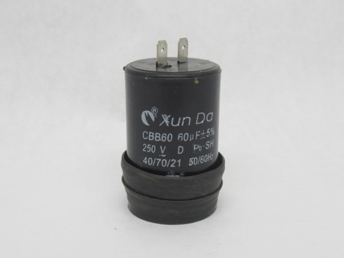 Xun Da CBB60 Capacitor 60uF +/- 5% 250V 50/60Hz USED