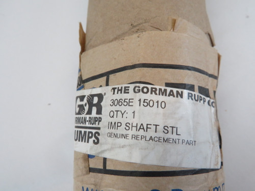 Gorman-Rupp 3065E-15010 Steel Pump Impeller Shaft SEALED/DAMAGED PACKAGE NEW