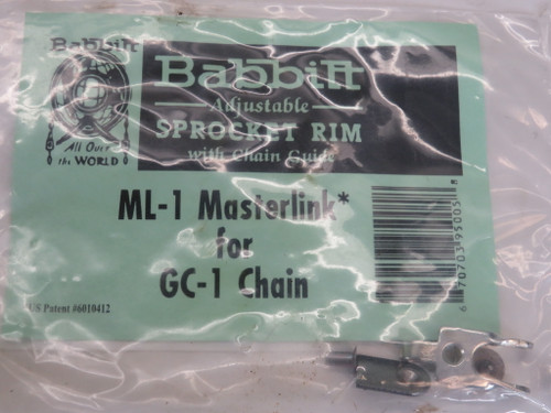 Babbitt Chainwheels ML-1 Masterlink for GC-1 Chain NWB
