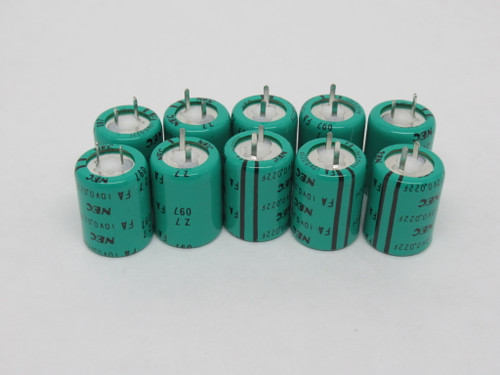 NEC FA1A223ZF Super Capacitor 22,000uF 11VDC LOT OF 10 NOP
