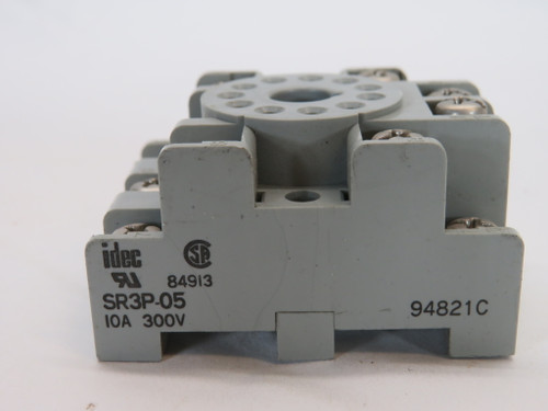 Idec SR3P-05 Gray Relay Socket 10A 300V 11-Pin USED