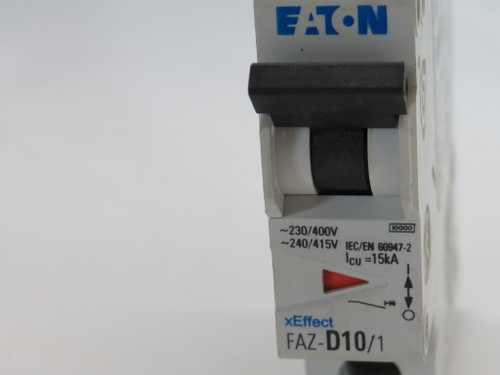 Eaton FAZ-D10/1-SP Circuit Breaker 10A 230/400VAC 240/415VAC 1P USED