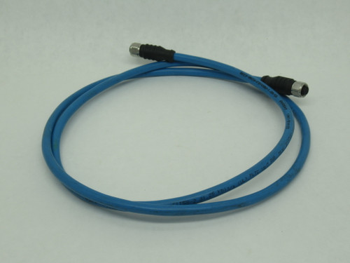 Turck RKCV-RKCV-FBY49BU-1.5M/5D Field Bus Cable M12 Female to Female 1.5m L USED