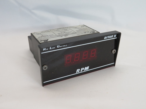 Red Lion 101 4-Digit DitakII Digital Tachometer Model DT11-A USED