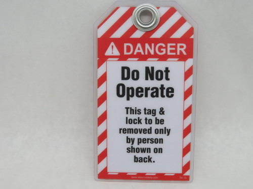 Idesco Safety T9-13 Reusable Safety Tag "DO NOT OPERATE" 3/8" Hole NOP